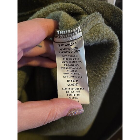 Mens EXTREMELY RARE Columbia Green Button Down Peacoat Wool Blend. Large. - Picture 13 of 16